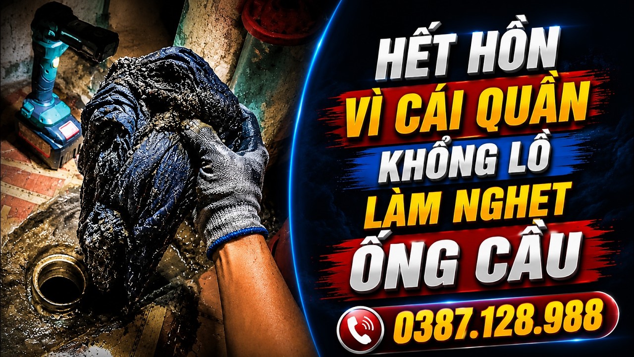 Thông tắc bồn cầu nghẹt vì cái quần tại Vũng Tàu - Trần Điền 24H
