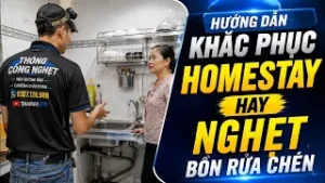 Hướng dẫn khắc phục homestay bị nghẹt bồn rửa chén do cặn thức ăn và dầu mỡ tại Vũng Tàu, Long Hải, Long Điền và Xuyên Mộc.