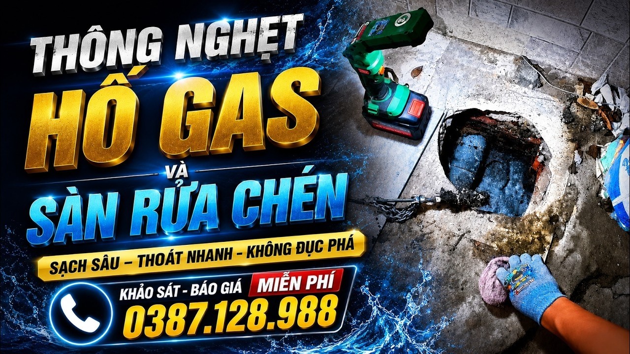 Thông tắc nạo vét hố gas nghẹt mỡ và sình đen phòng trọ Vũng Tàu